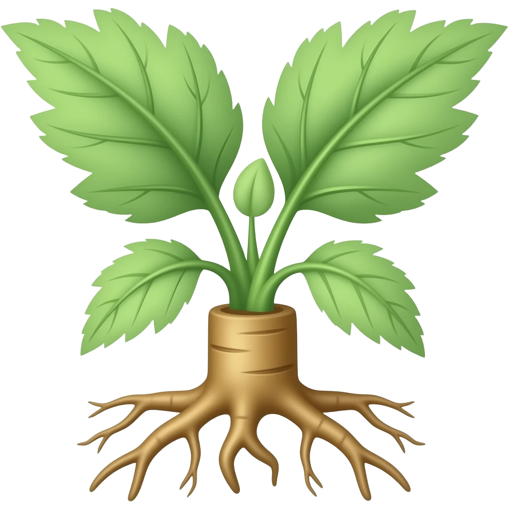 una raiz sin hojas emoji