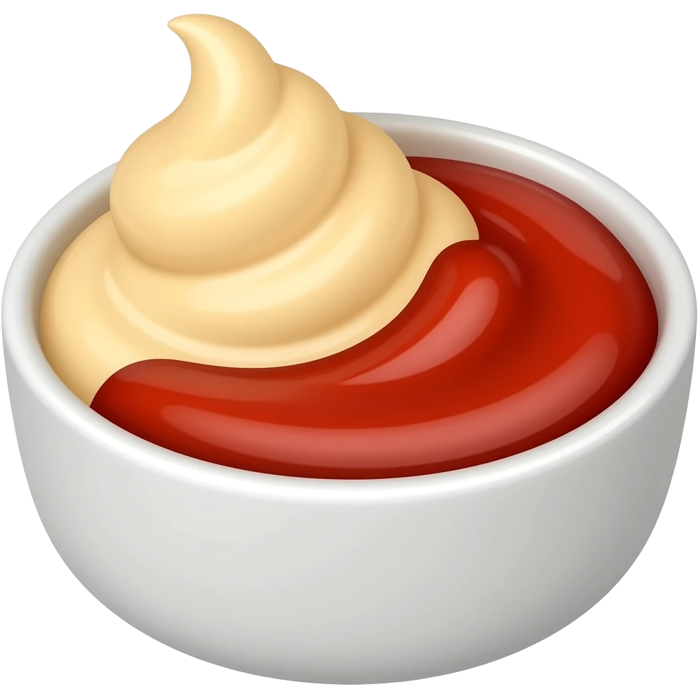 Mayo-ketchup mixed sauce emoji