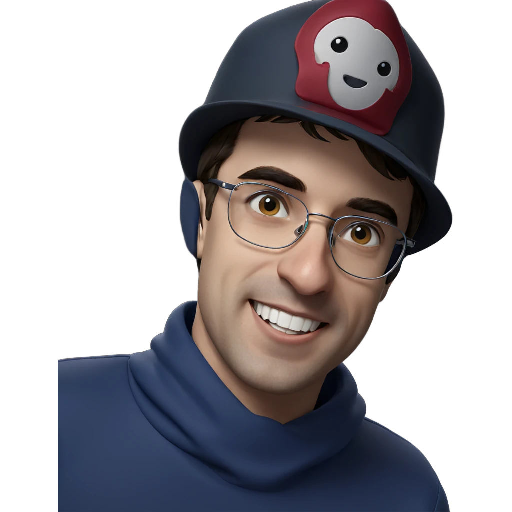 boy in hat smiling emoji