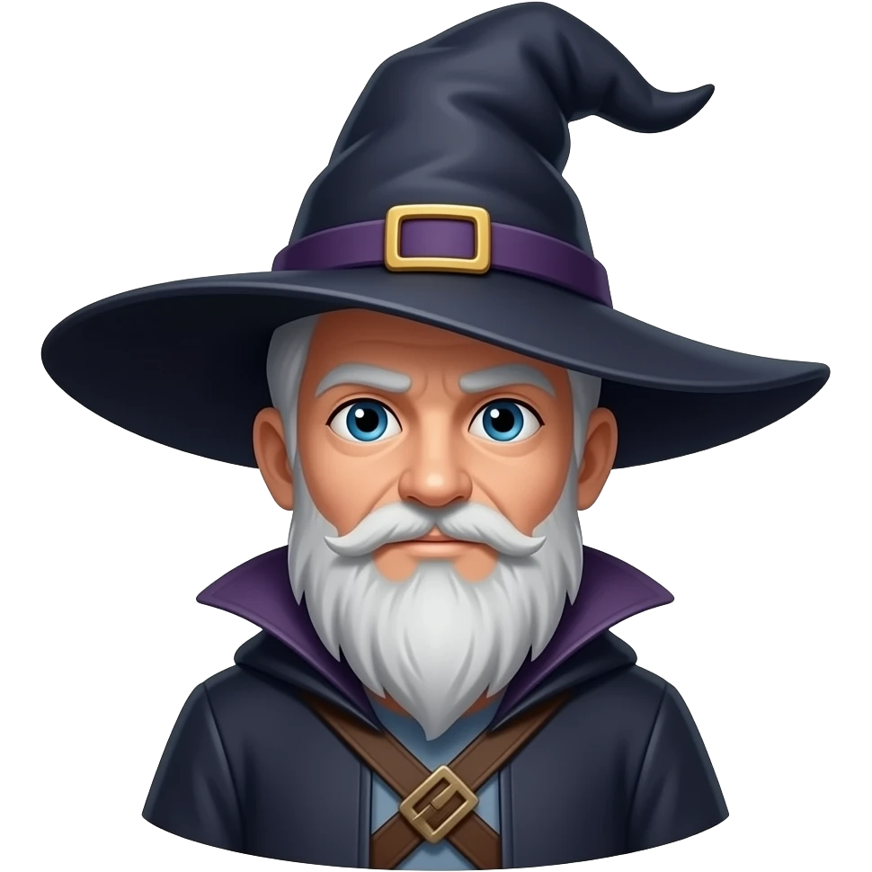 A dark male wizard emoji