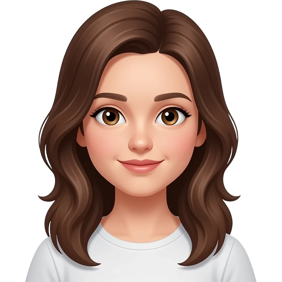 Birthday brown haired girl emoji