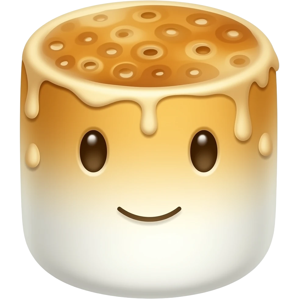 yummy toasted marshmallow emoji