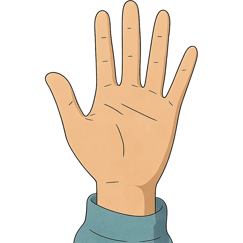 ghibli style stop hand emoji