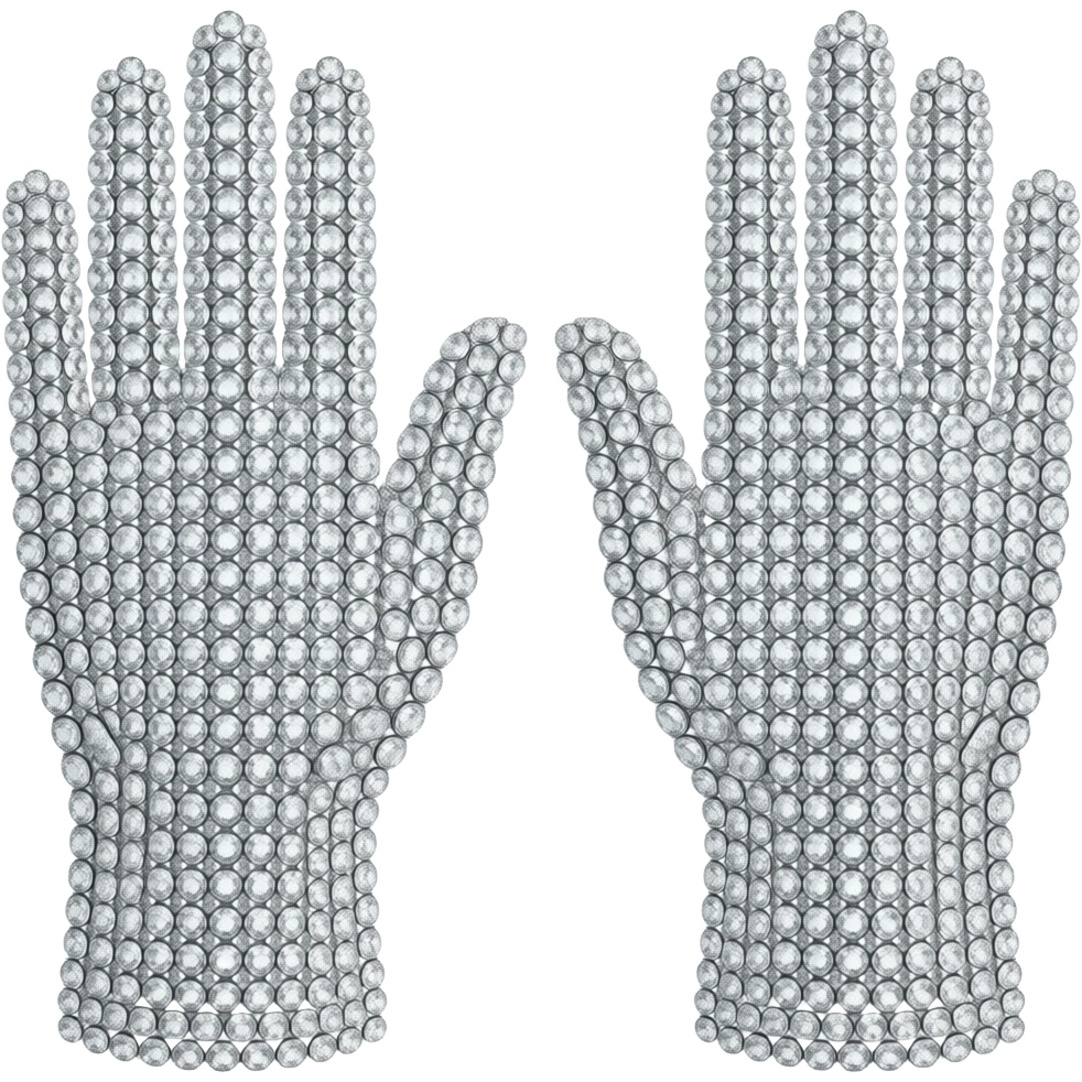 Swarovski diamond glove sparkly emoji