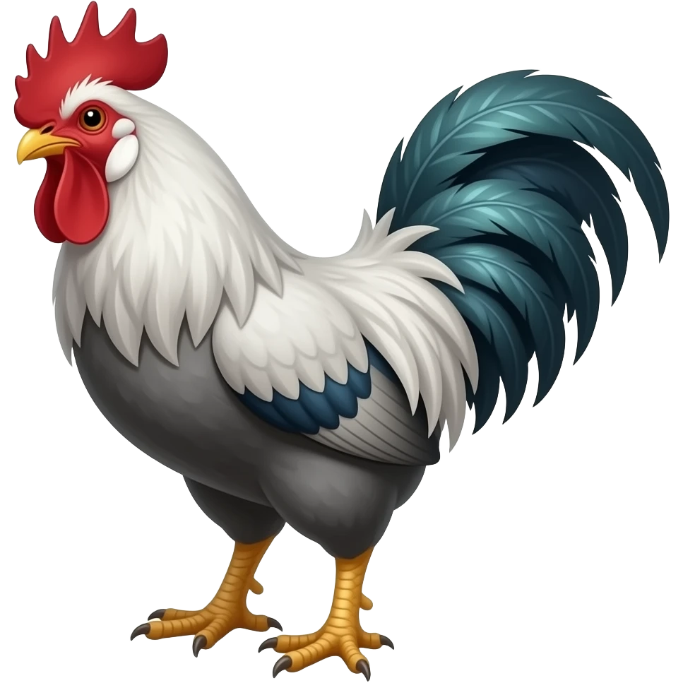 Gray Fighting cock emoji