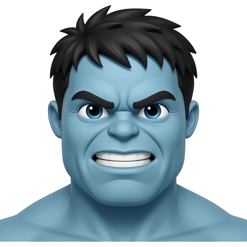 friendly blue hulk emoji