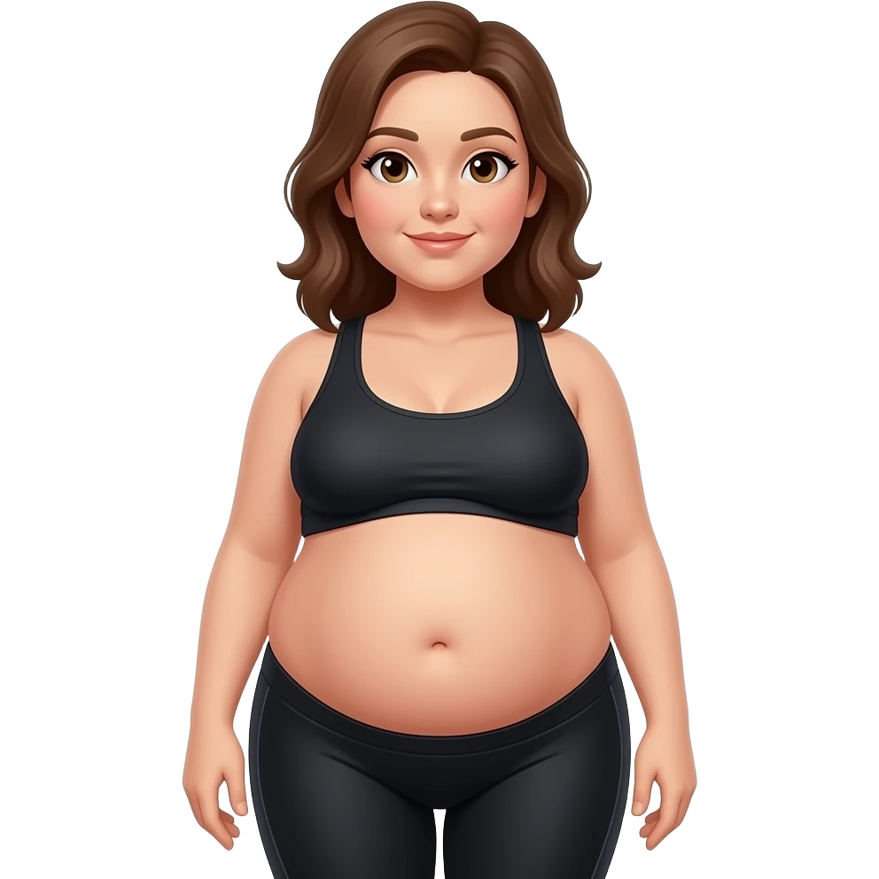 Belly stuffing legging noir emoji