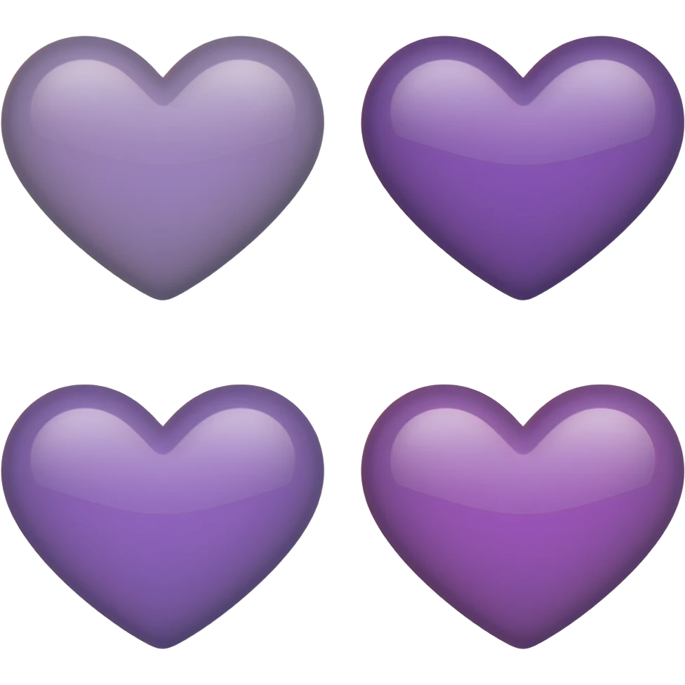 alguns corações roxos emoji