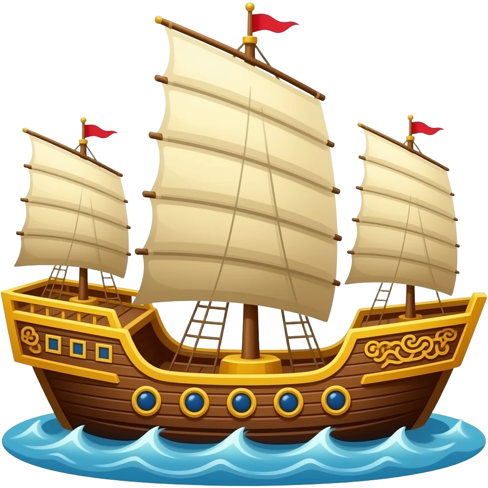 Chinese treasure ship emoji emoji