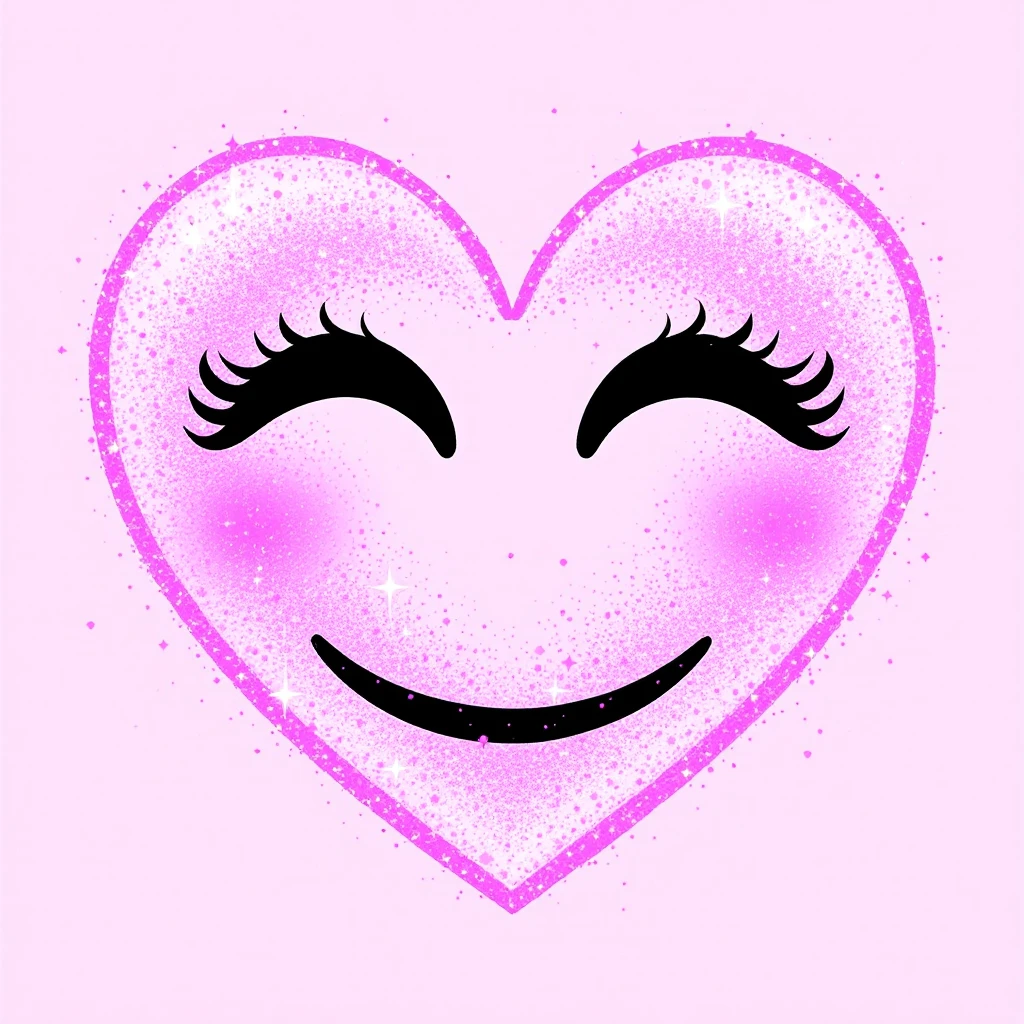 pink heart emoji with sparkles emoji