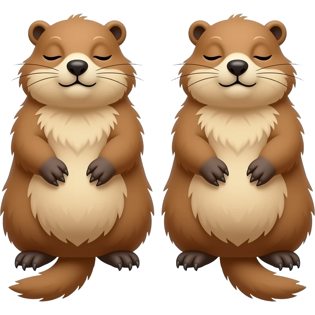 2 Marmottes qui dorment emoji