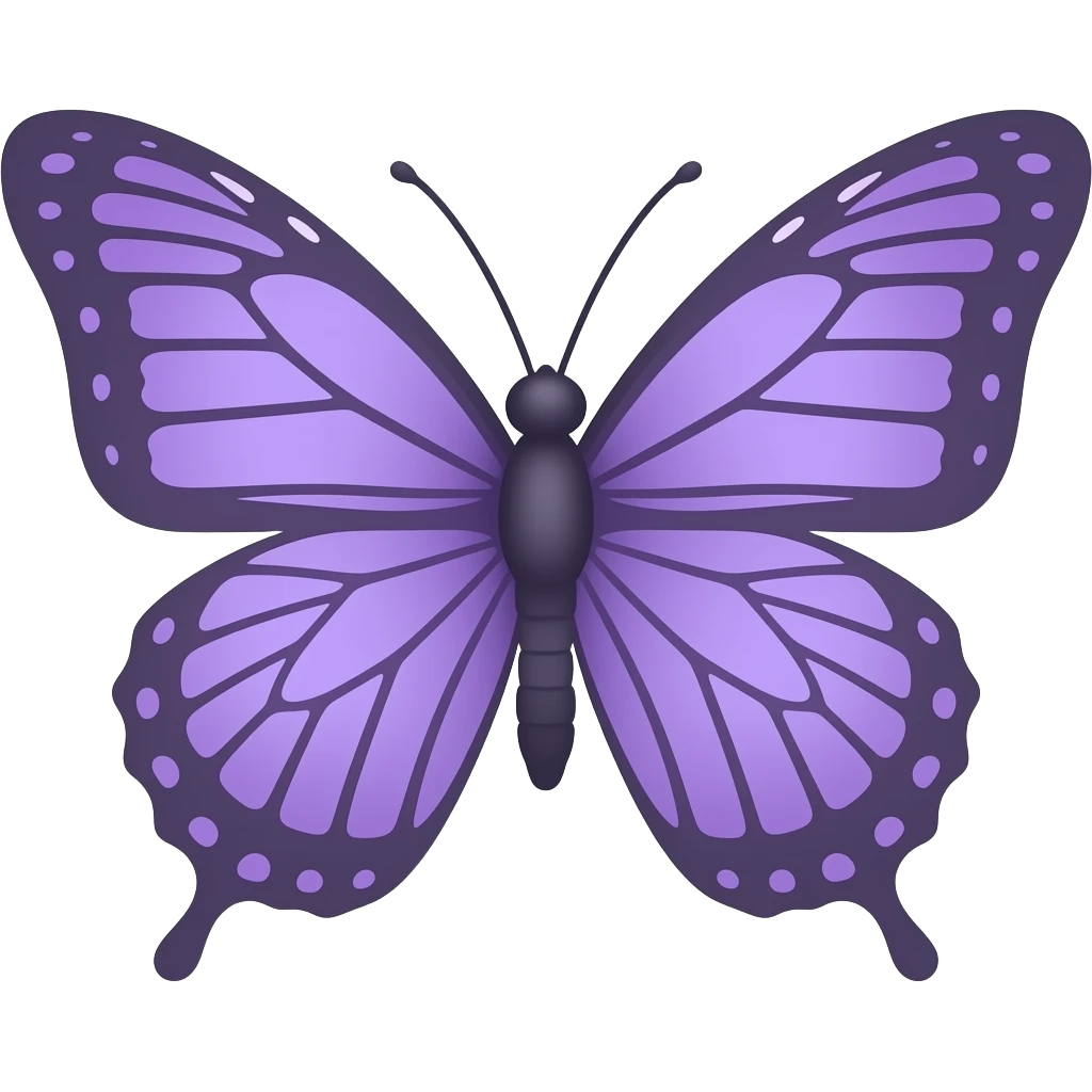 purple butterfly business emoji