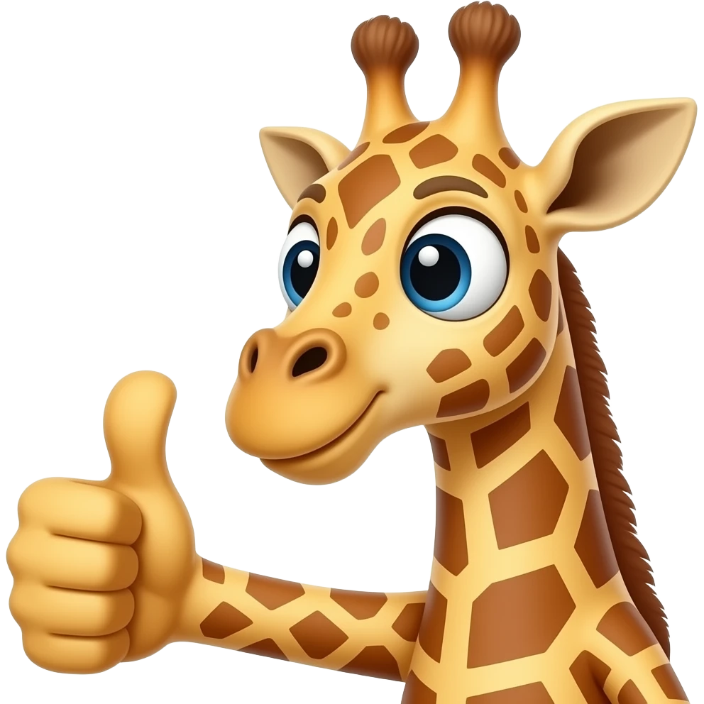 Giraffe Kopf Daumen hoch emoji