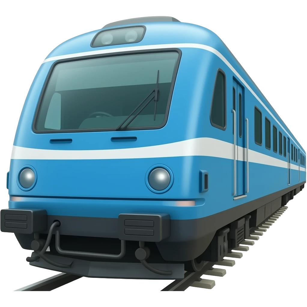 Blue passanger train emoji