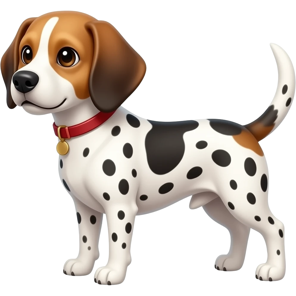 Dalmatian beagle mix dog emoji