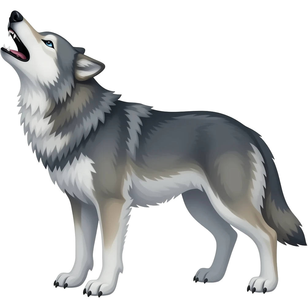 Howling wolf emoji emoji