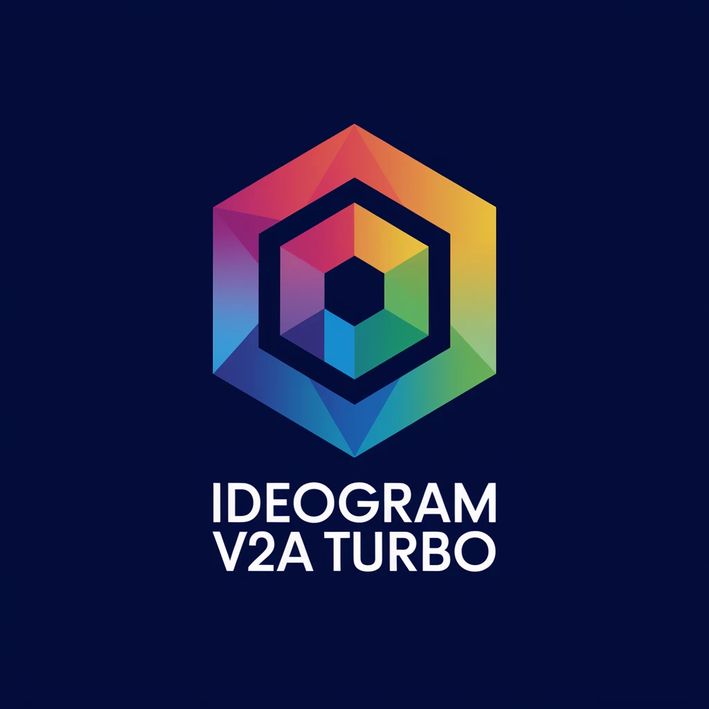 make a colorful logo of text "Ideogram V2a Turbo" emoji