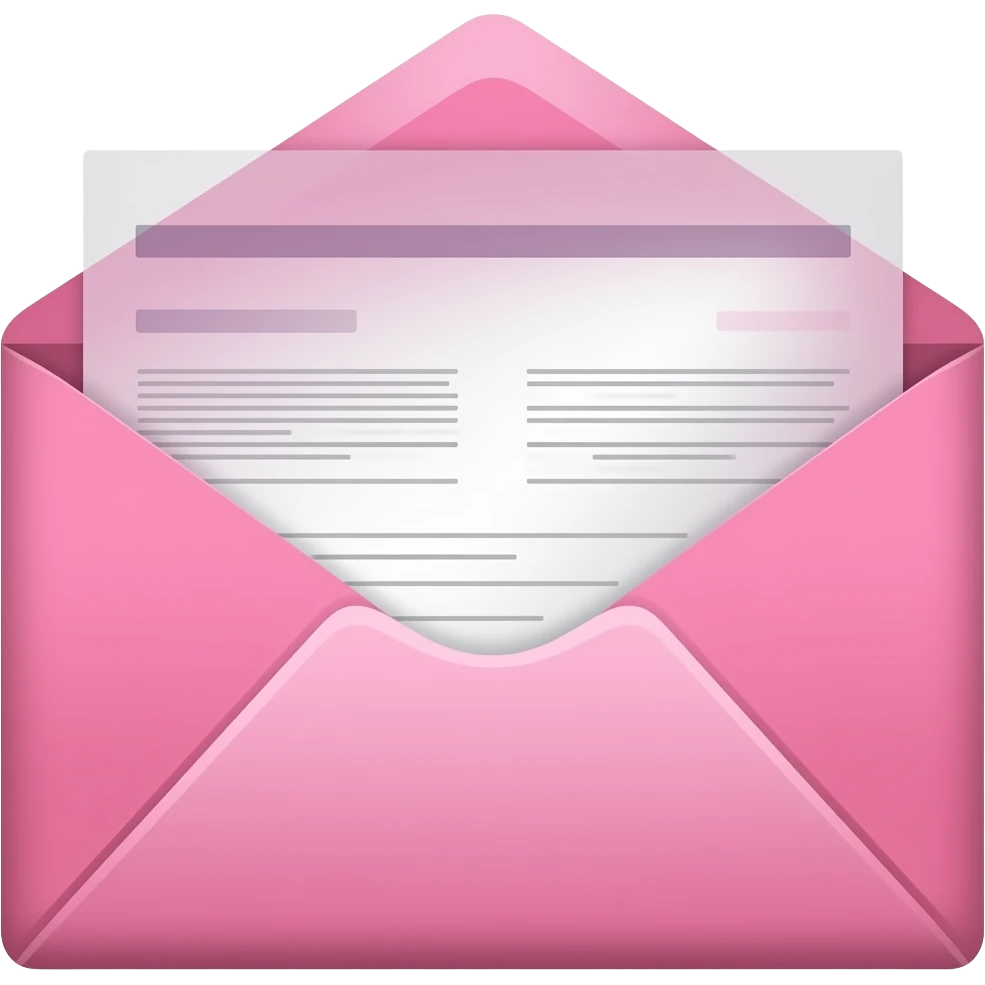 Pink mailer emoji
