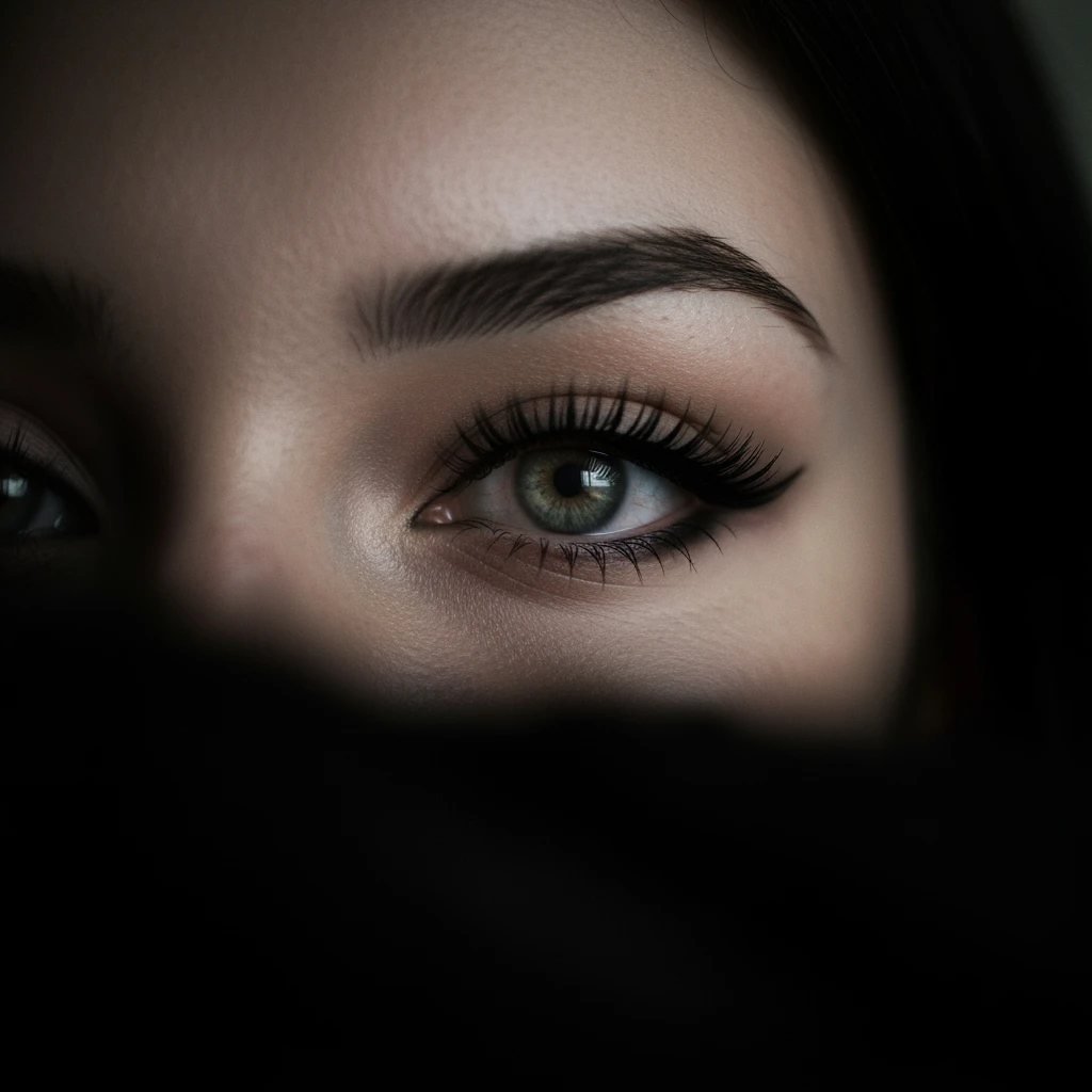 goth eye, cute, expressive, minimal emoji