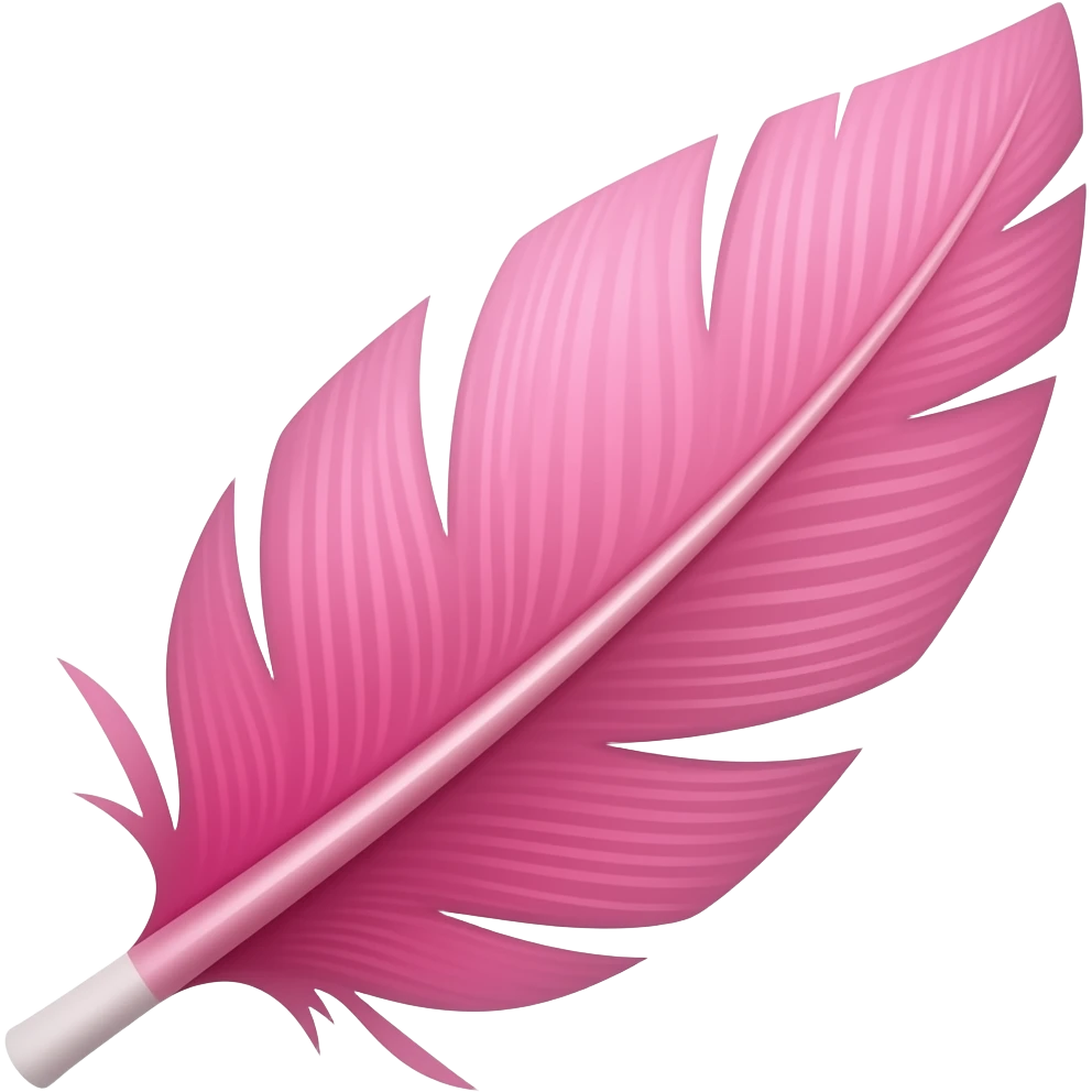 Pink feather emoji