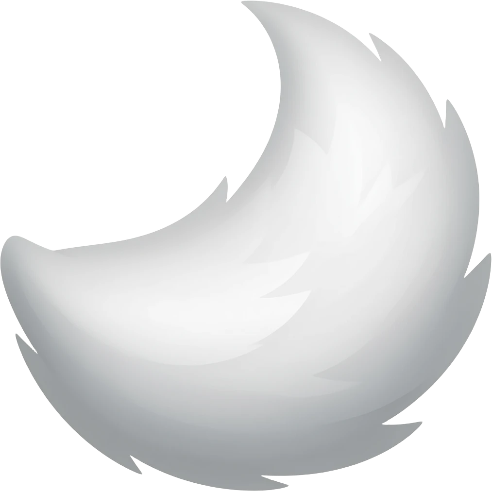 White wolf tail emoji