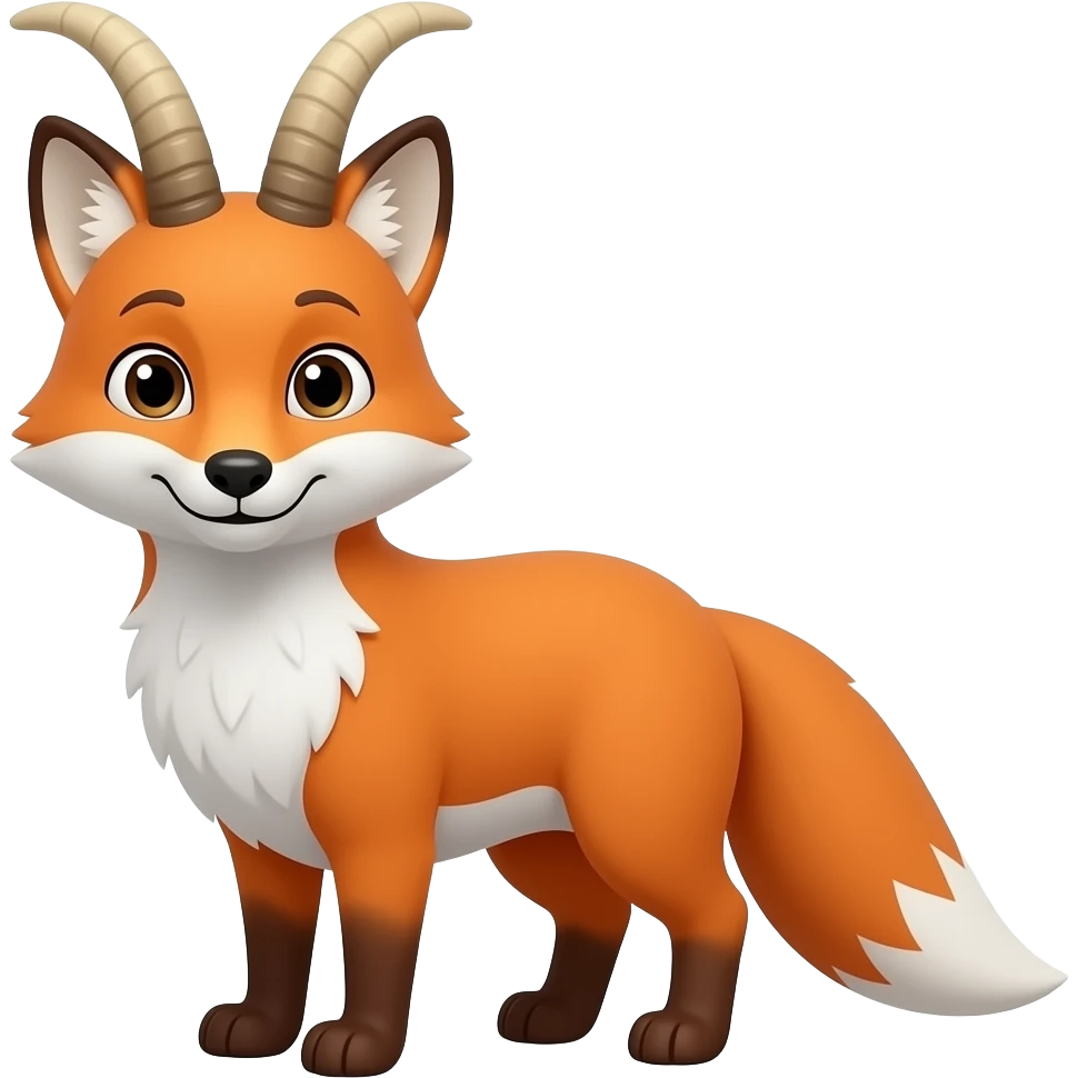 Fox with goat horns emoji