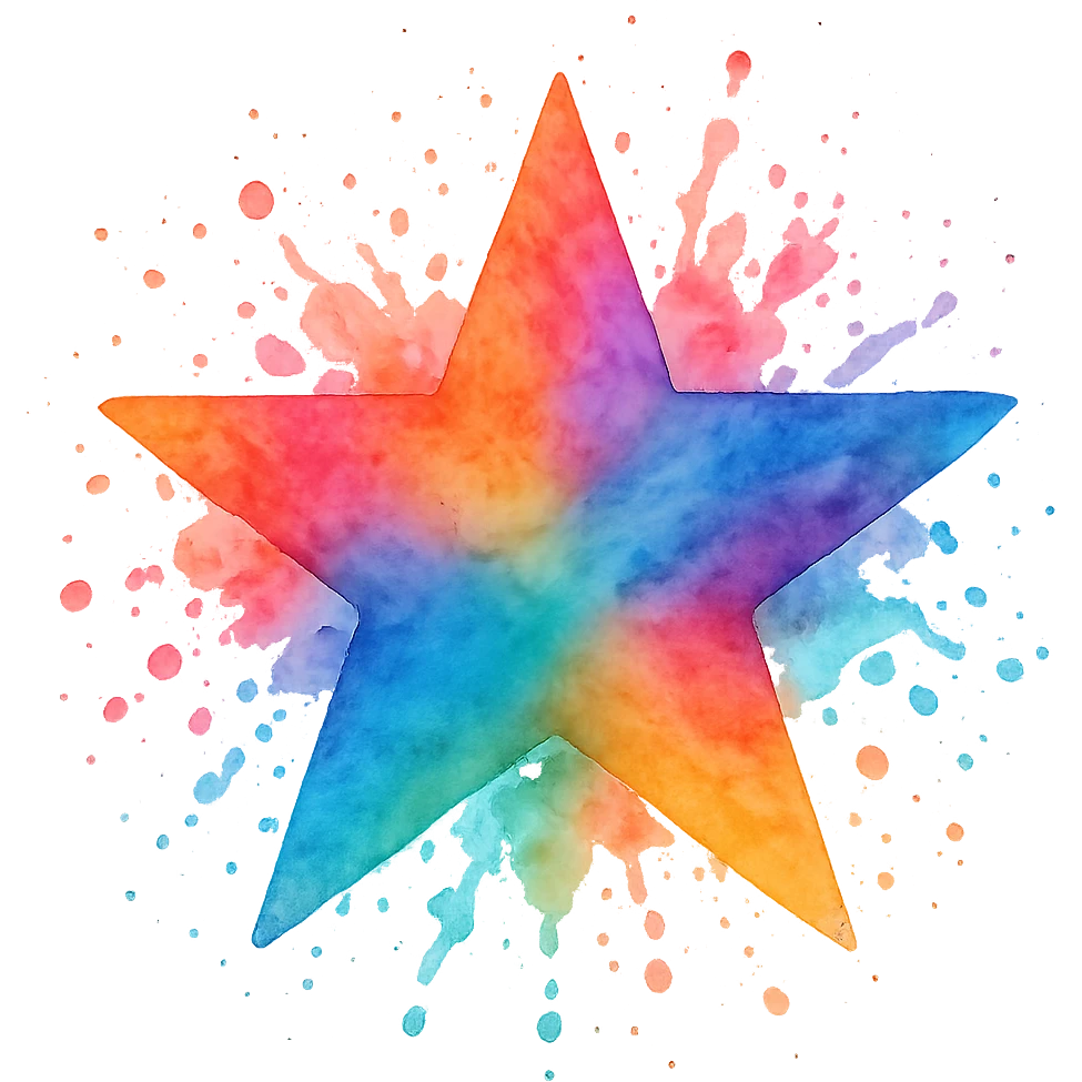 star with a watercolor splash emoji