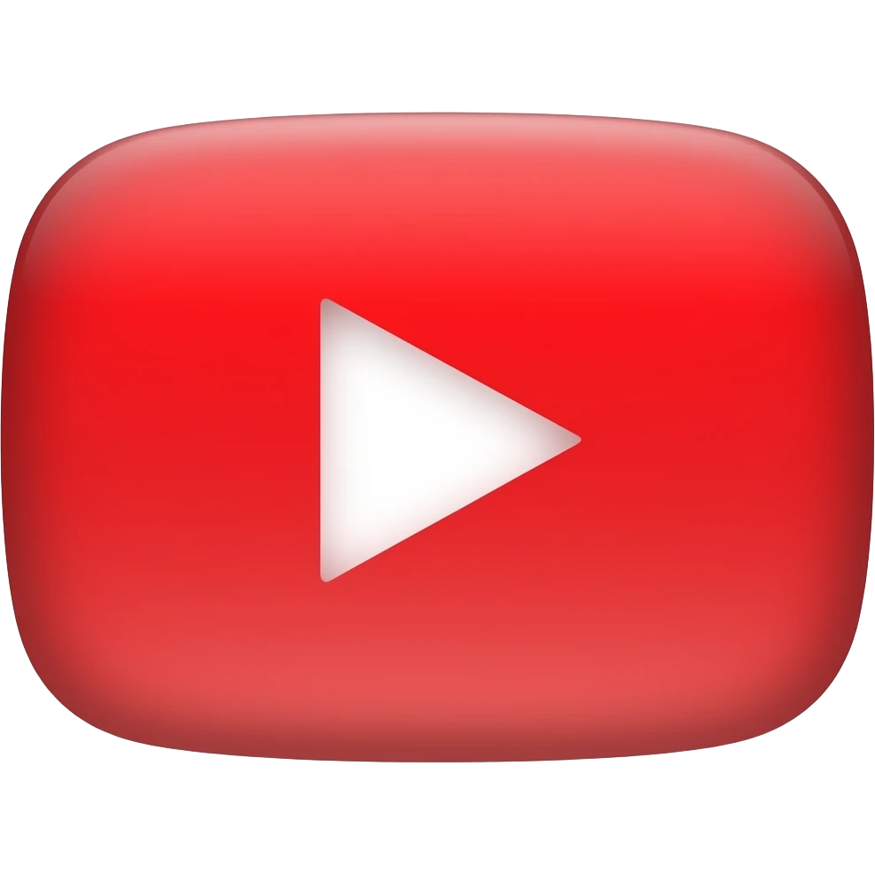 Emoji de el logotipo de YouTube nada más su logo lo de rojo emoji