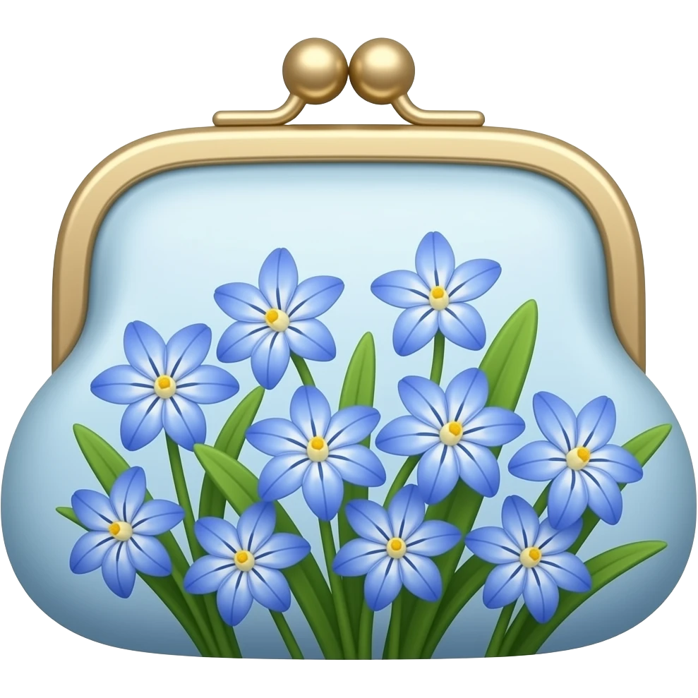 Scilla flower clutch emoji