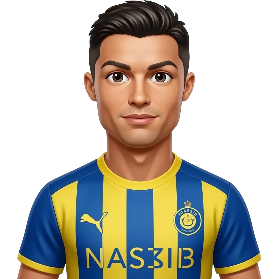 Cristiano Ronaldo with shirt of al nassr emoji