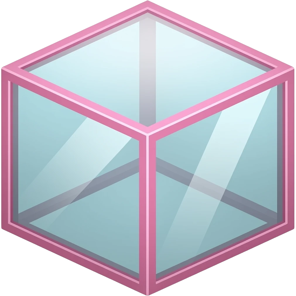 2d glass case with pink edging emoji