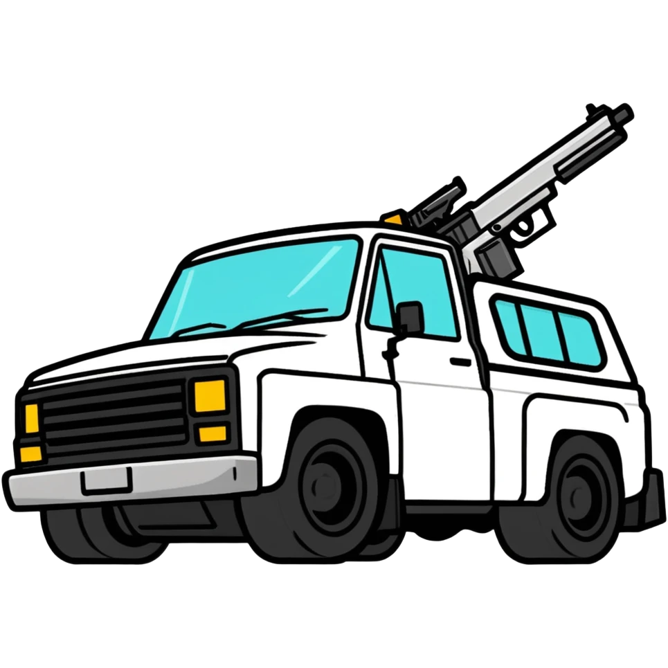Camioneta TRX con una pistola  emoji
