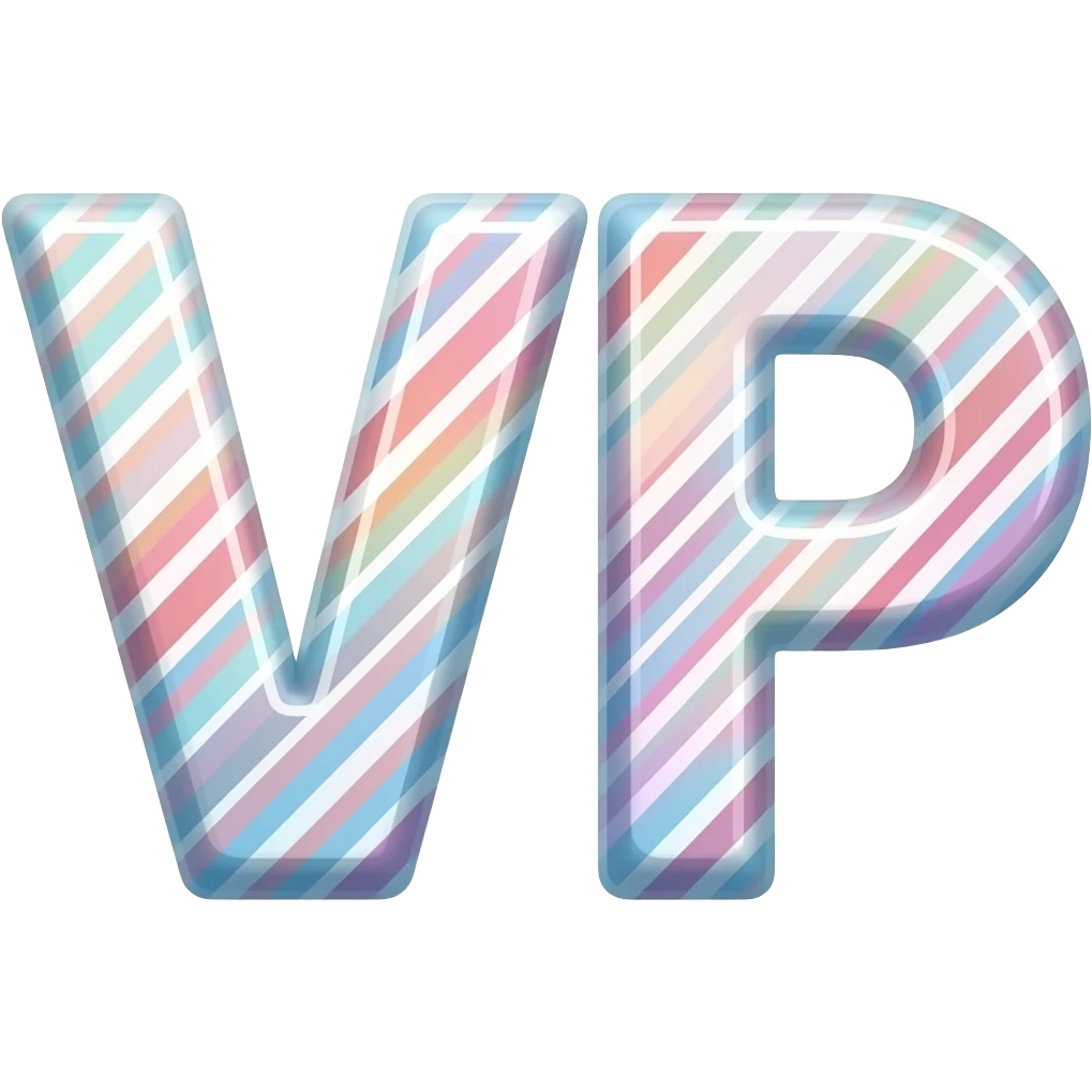 VPE letters with pretty design emoji