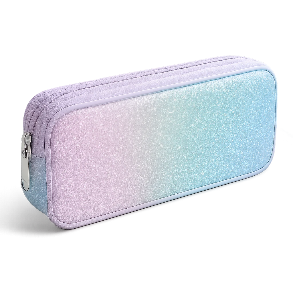 sparkly pastel pencil case emoji