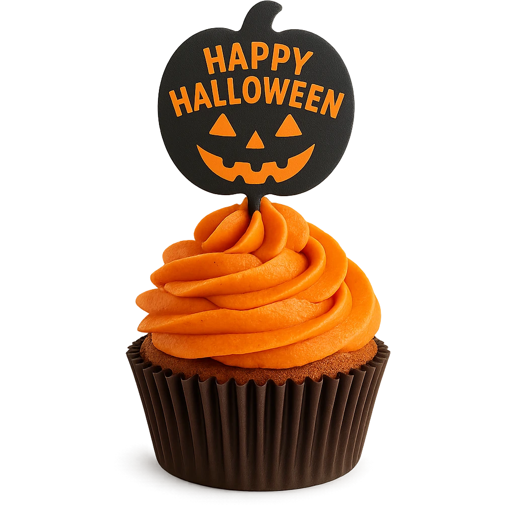 Halloween cupcake, remove background emoji