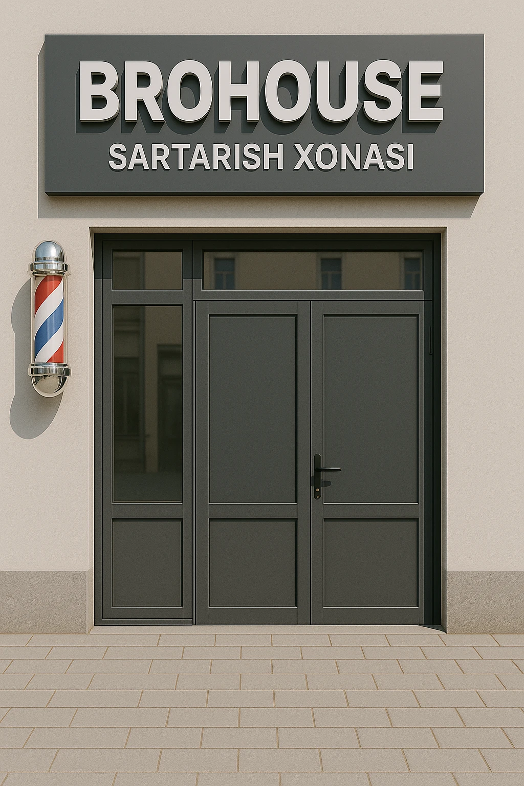shu sartarosh xonani eshigi yopiq xolatda chizib bergon emoji