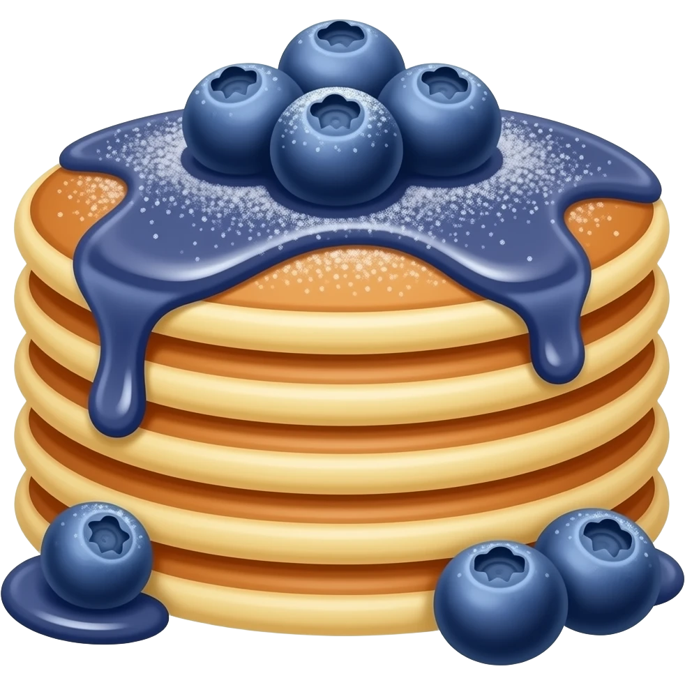 Aesthetic blueberry pancakes emoji