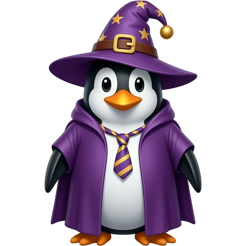 Penguin Wizard emoji