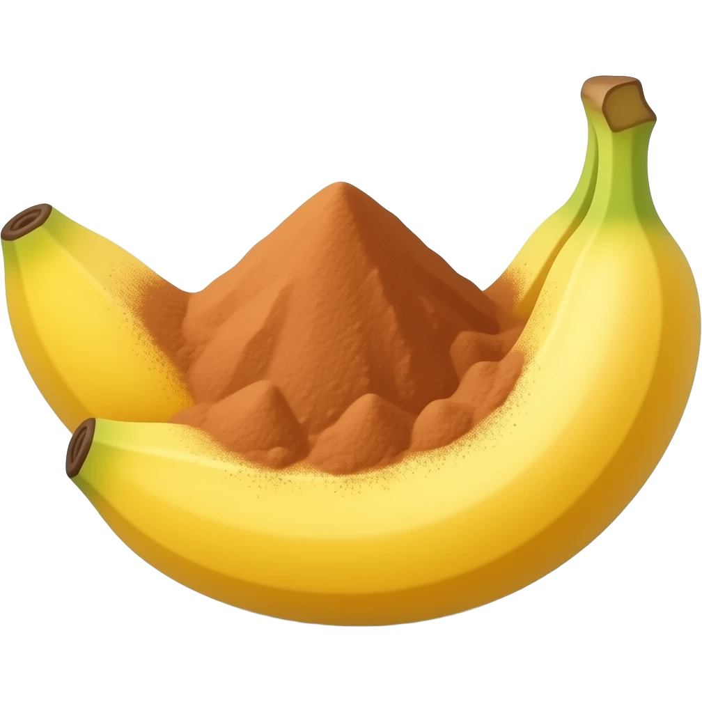 + banana and cinnamon powder emoji