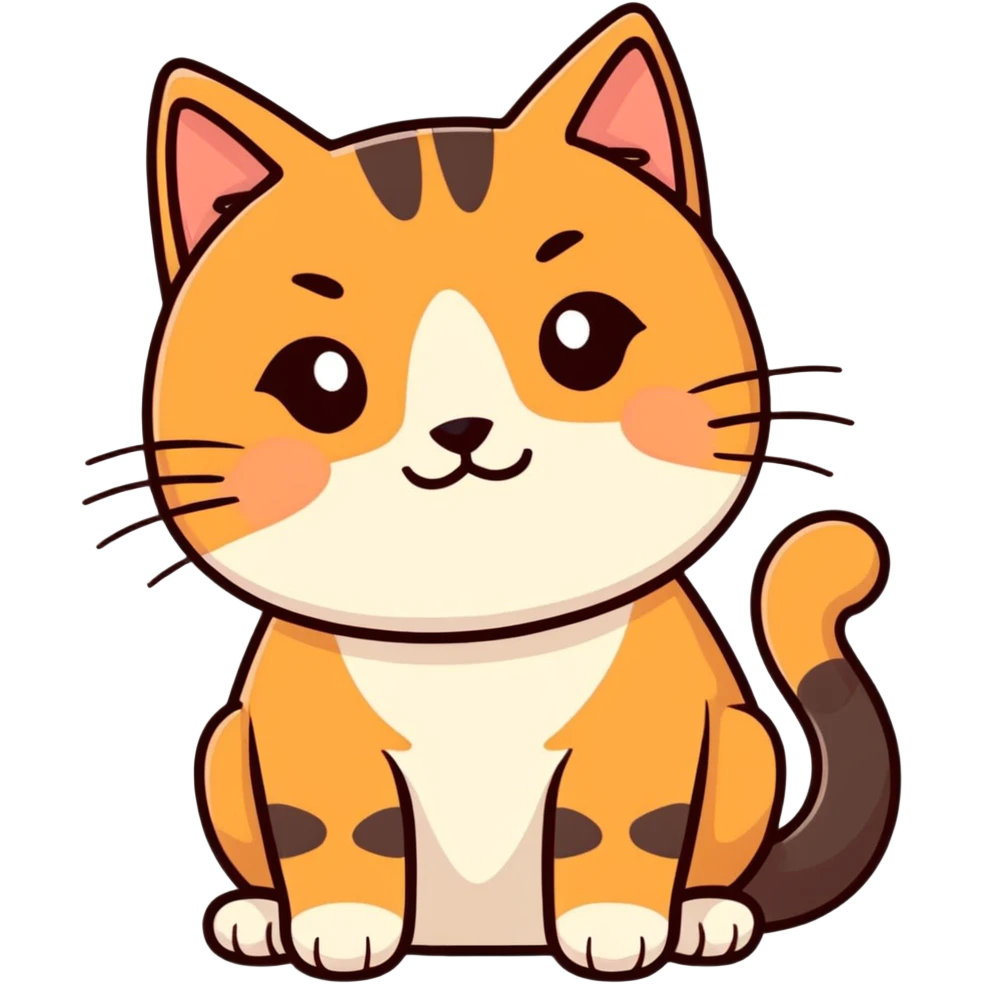 Brown cat with cute paws  emoji