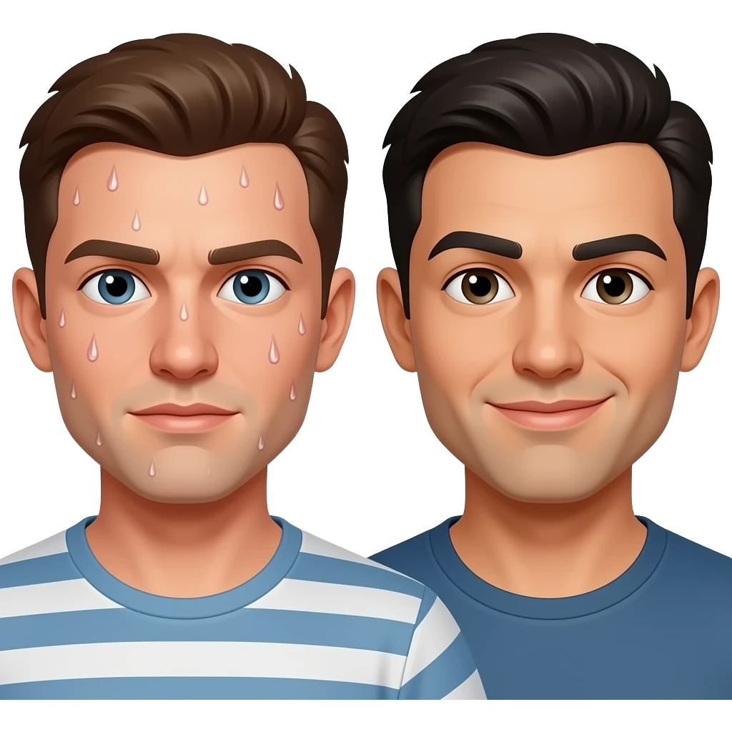 Uno con calor 🥵 y el otro 😏 emoji