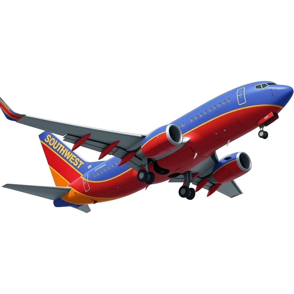 Southwest Airlines plane taking off emoji