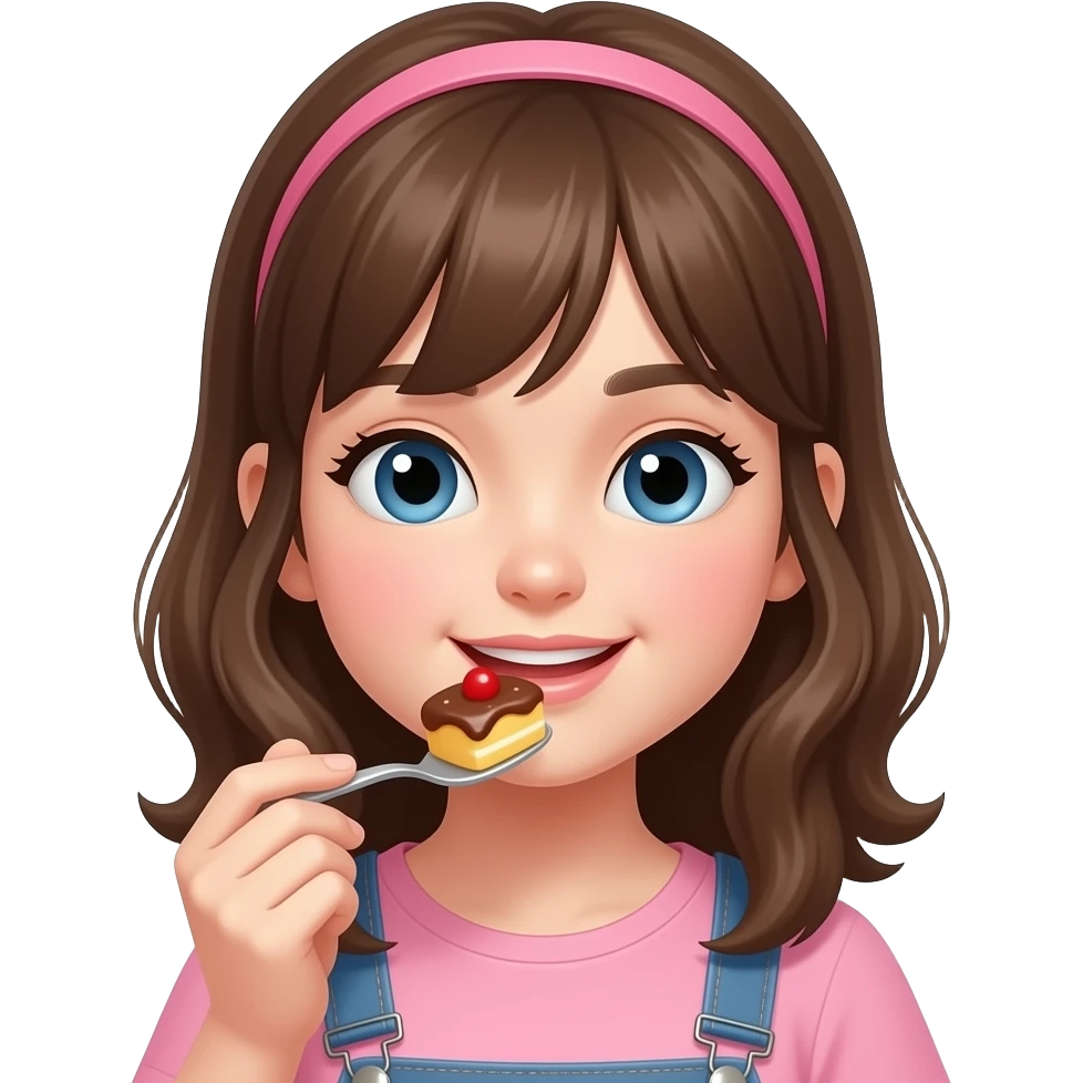 Tatlı yiyen kız emoji