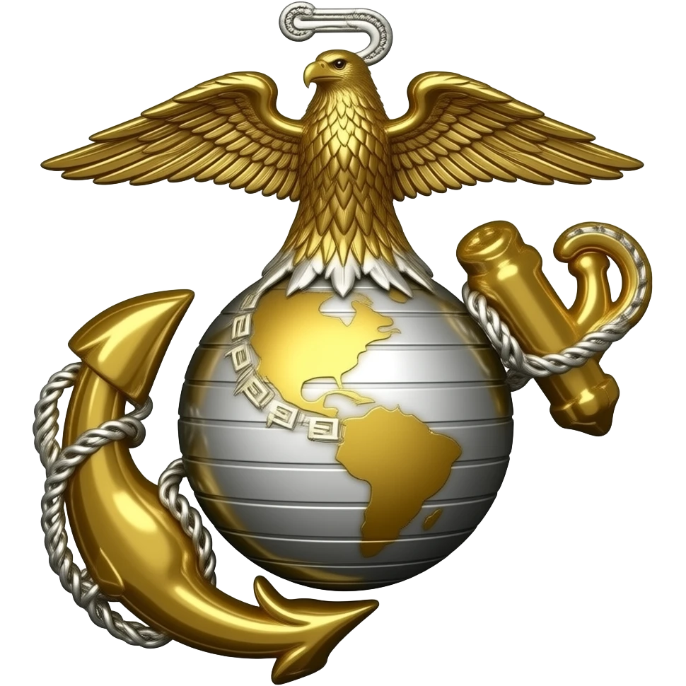 Usmc eagle gold accwnts rustic vintage coquette western emoji