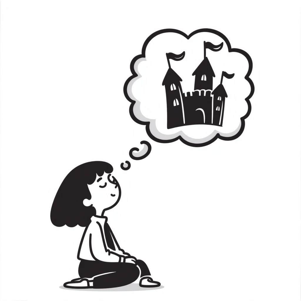 a beautiful girl dreaming emoji