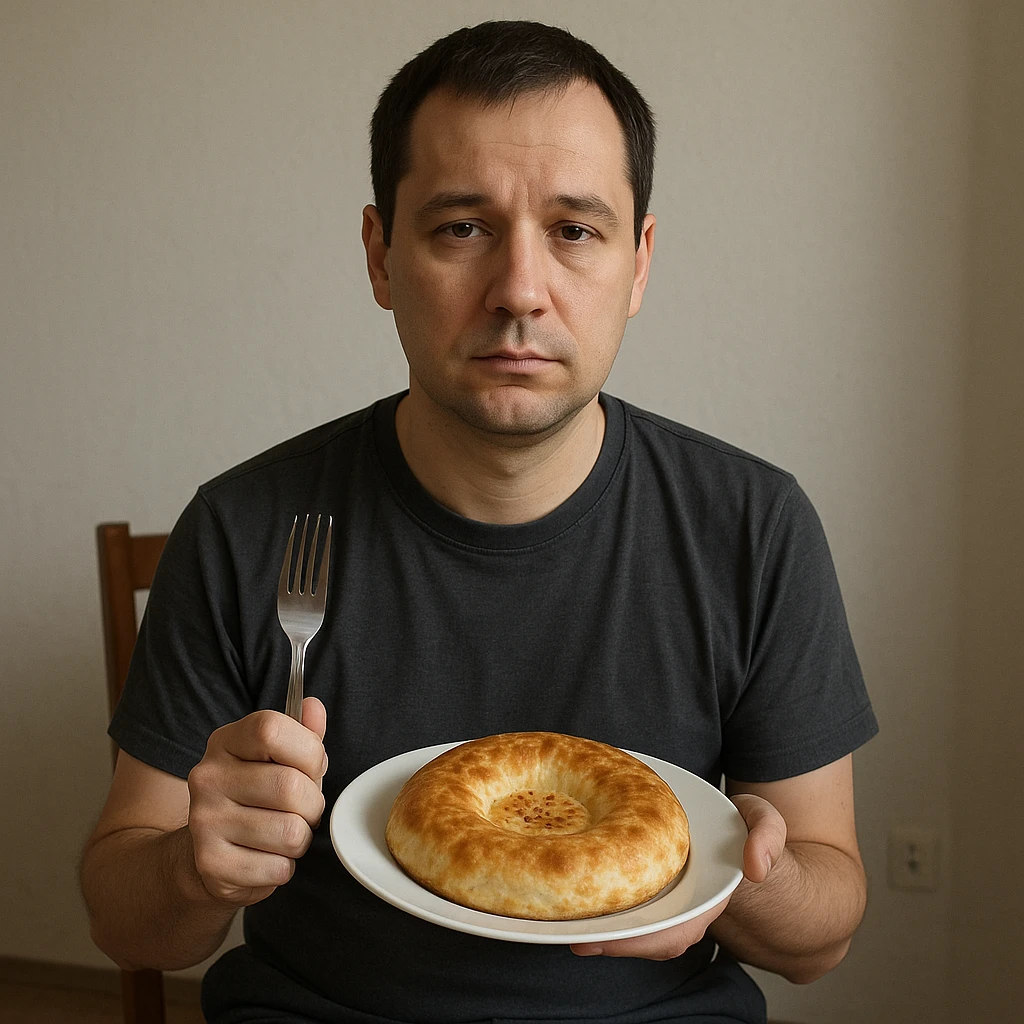 sartarosh xonada shunchaki tarelka v vilka ushlab utirsin tarelkada esa faqat uzbekcha non bulsin kayfiyati xam urtacha bulsin xursan bob ketmasin emoji