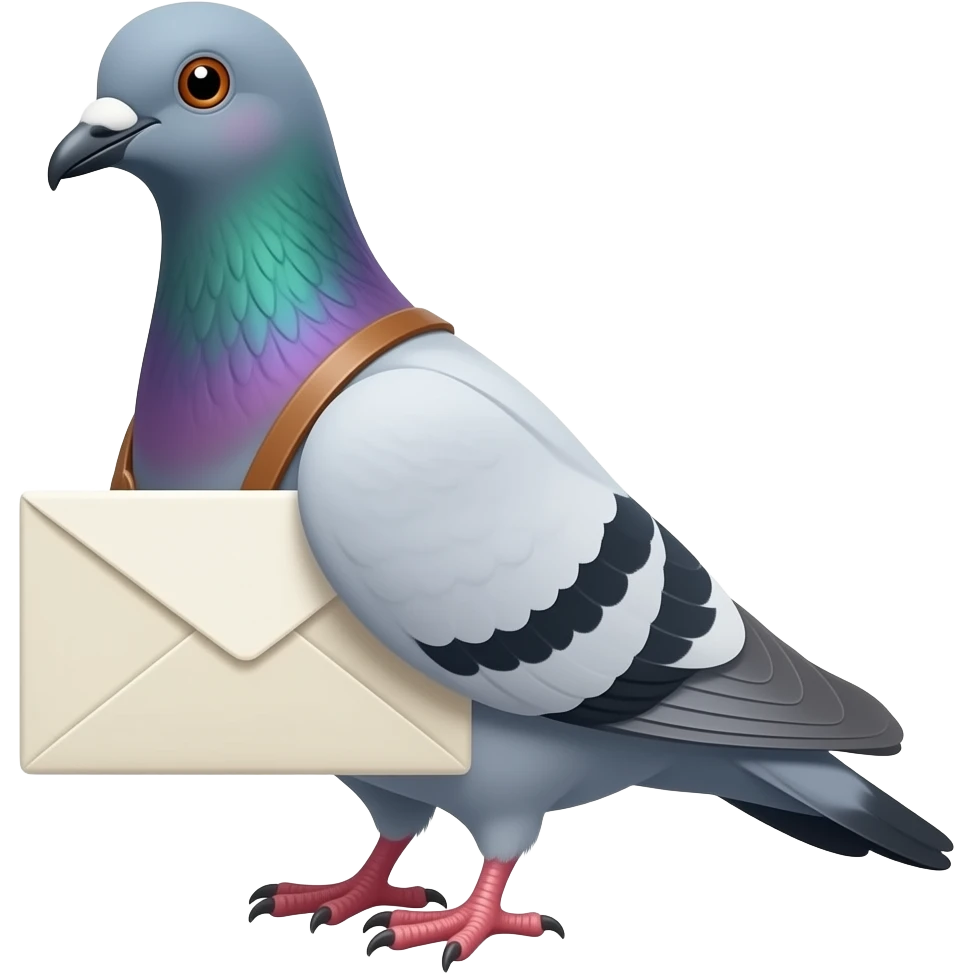email pigeon emoji