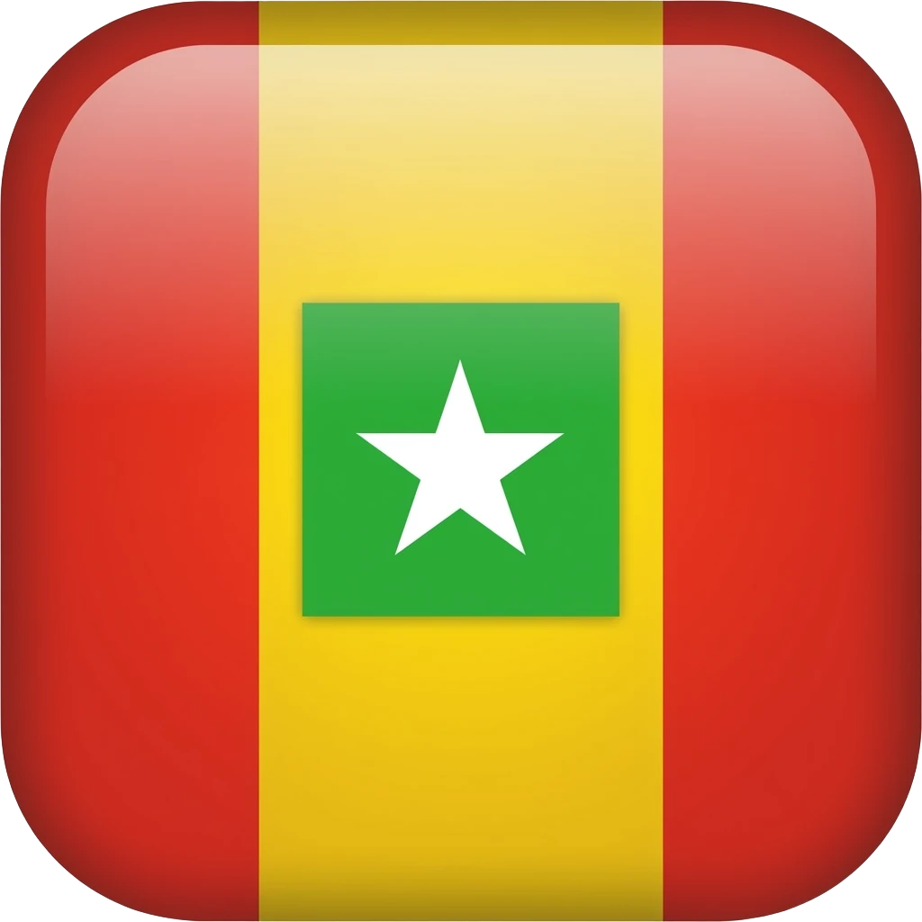 Barranquilla flag pic  is small green rectangle inside to yellow mediun rectangle inside to big red rectangle and a white star in the middle of green rectangle like flag o emoji