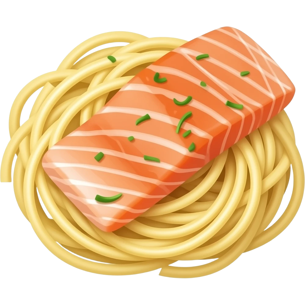 Pasta with salmone emoji