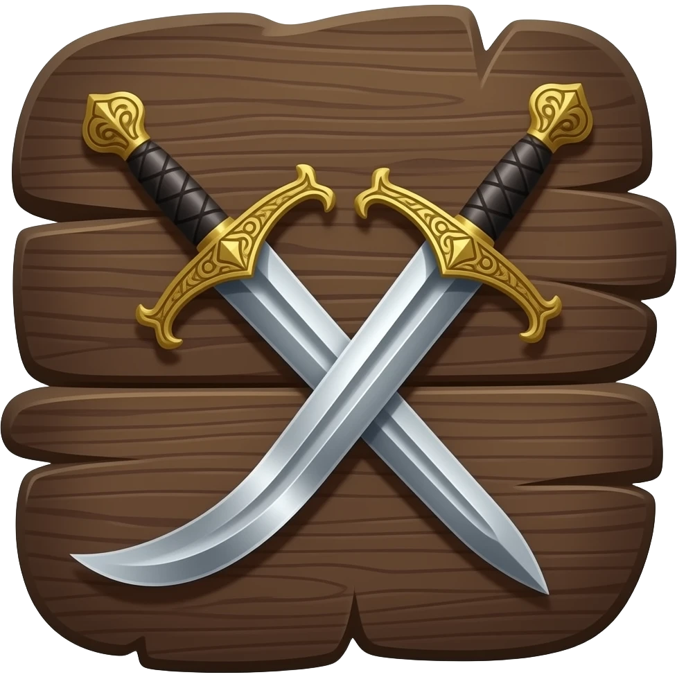 Two Crusader sword emoji